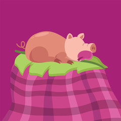 Roasted Pig Filipino Food Vector Graphic