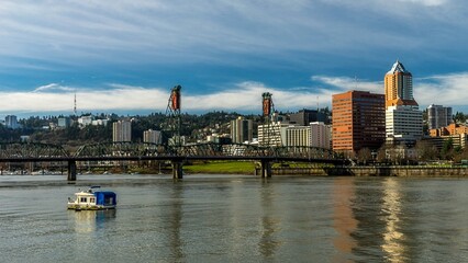 Naklejka premium Downtown Portland City View, Oregon