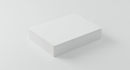 Naklejka premium Stack of white blank business cards presents a clean and professional look