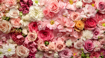 Romantic pink flower background materials