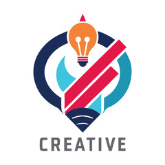 Creative lightbulb logo design symbolizing innovation and energy for a business company