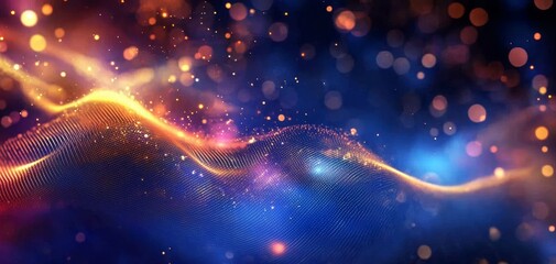 Fototapeta premium Stunning science fiction background featuring glowing particles.