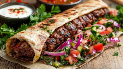 Savor the taste of Ramadan with this authentic Adana kebab meal.