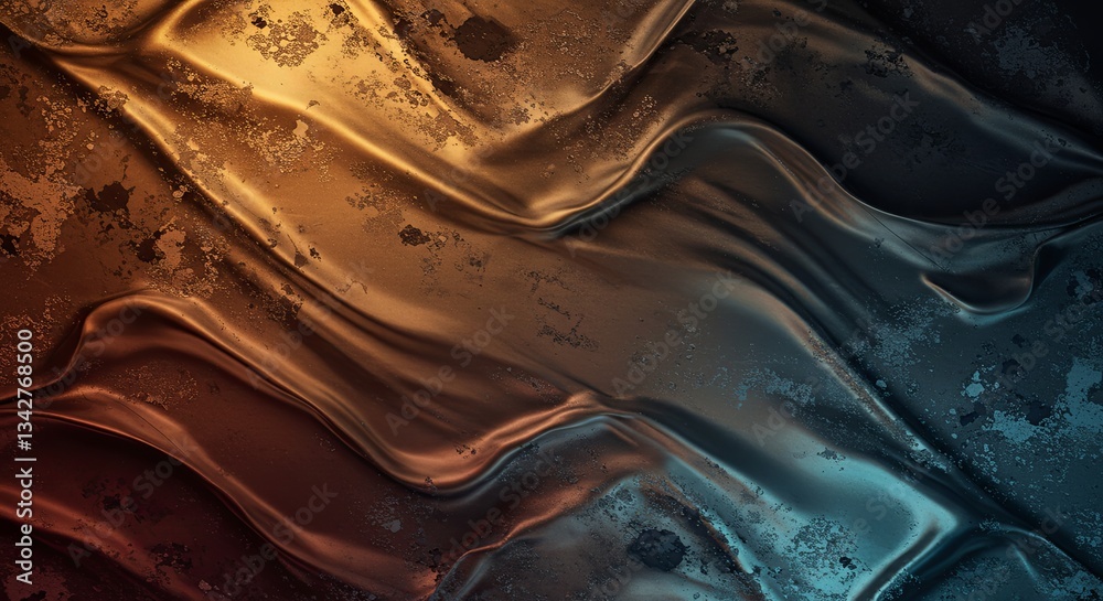 Poster a colorful, abstract painting with a wave pattern