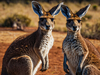 kangaroo and baby