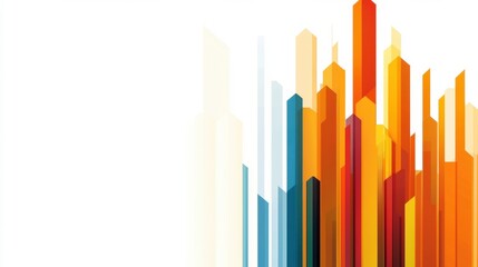 Vibrant Abstract Background with Vertical Shapes and Bold Colors