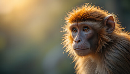 Obraz premium close up of a young baboon