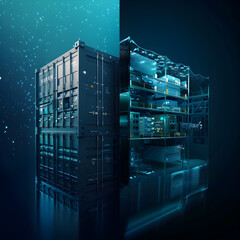 Comparative Visualization of the Structural and Functional Differences between VMs and Docker