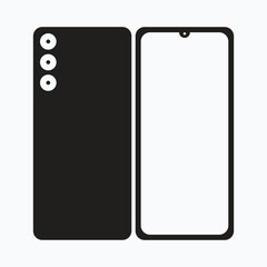 mobile phone silhoutte vector design