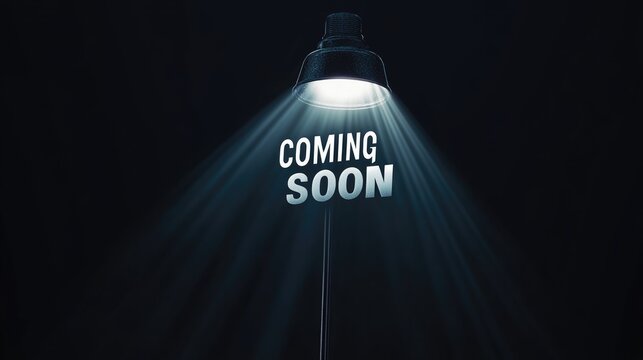 Coming Soon Announcement with Spotlight