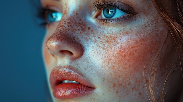 Fresh air breathing through nostrils represents beauty, cosmetology, rhinoplasty, and the sense of smell, ideal for healthcare and beauty advertising