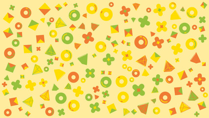 Abstract colorful seamless pattern with geometric shapes for creative background, ads, banner, wallpaper, texture, and decoration elements