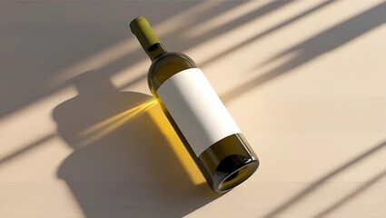 Eco-Chic Wine Bottle Mockup Recyclable Glass & Brandable White Label