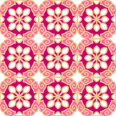 Fototapeta premium pattern batik flower damask ethnic boho ikat texture tribal geometric background