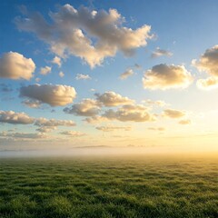 Fototapeta premium sunset over field