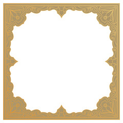 Gold vintage frame, square frame for text