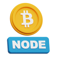 bitcoin 3d icon isolated on the transparent background