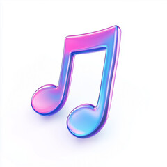 A 3d musical note icon 