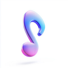 Naklejka premium A 3d musical note icon 