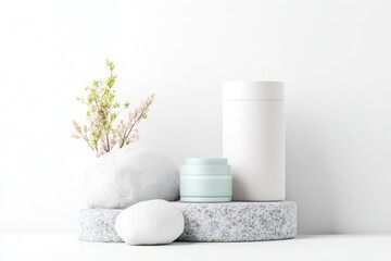 Elegant spa-inspired skincare display
