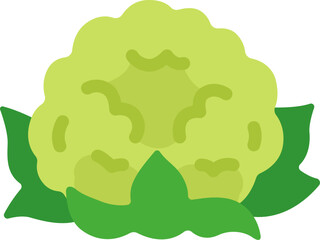 グリーンカリフラワーのアイコンのイラスト