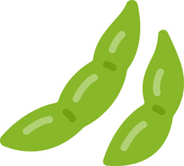 枝豆のアイコンのイラスト