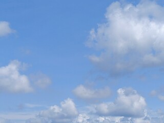 Fototapeta premium Picture of blue sky with white clouds.