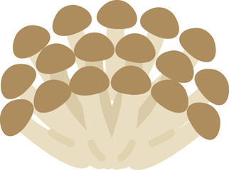 ブナシメジのアイコンのイラスト