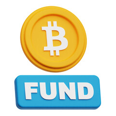 bitcoin 3d icon isolated on the transparent background