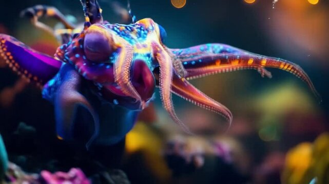Colorful lobsters, with their vibrant hues, are a fascinating sight in the underwater world.