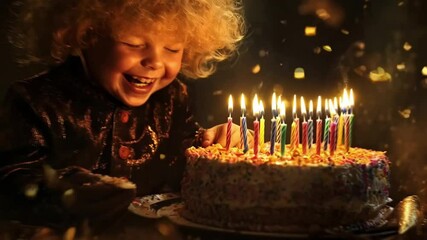 The birthday kid beamed with joy as friends gathered around to celebrate with cake and laughter.