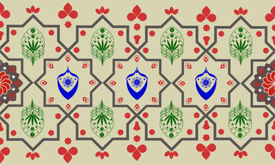 Beautiful Embroidery Shapes Pattern