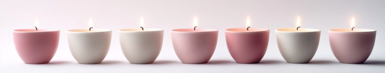 Soft,  Warm  Candles  in  Pastel  Shades