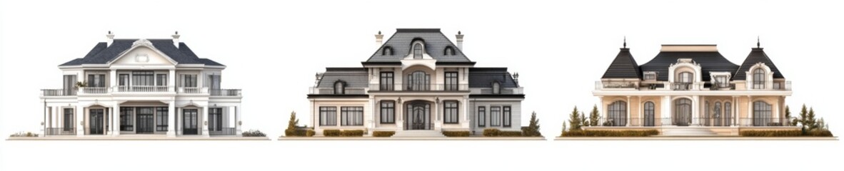 Obraz premium Elegant European-Style Homes