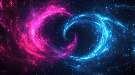 Abstract Cosmic Swirl with Vibrant Colors