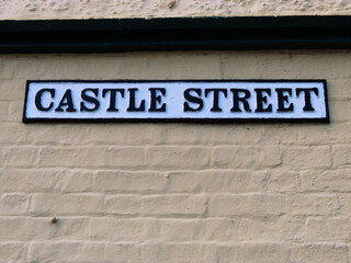 Fototapeta premium Castle Street sign in Cambridge, United Kingdom
