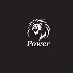 vector illustration of a power logo, lion logo, logo 