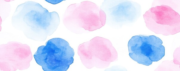 Minimalist Watercolor Floral Seamless Pattern with Soft Colors