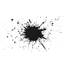 Black paint splash creates artistic and dynamic effect