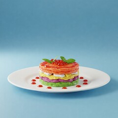 delicious sweet rainbow cake