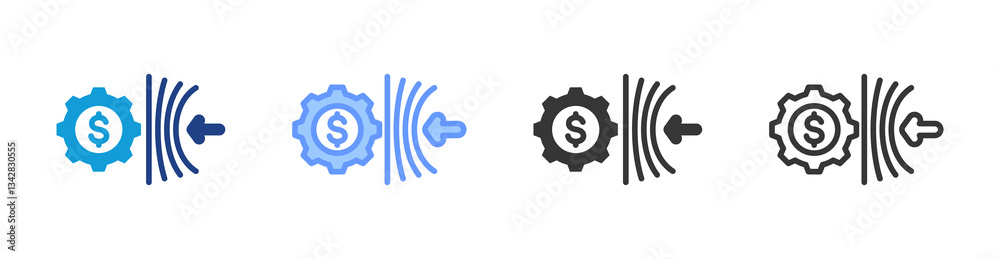 Poster Resilience icon set multiple style collection