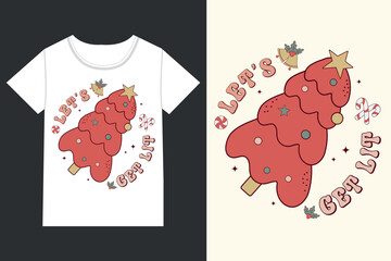 Let's get lit Christmas tree,Retro Christmas eps,
Christmas eps file,Retro 
Christmas eps, Retro Christmas Clipart, Merry Christmas