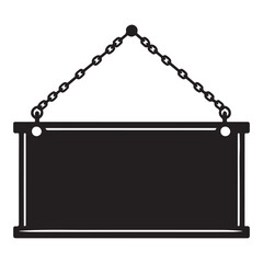 Hanging Signboard Vector Illustration for Business Advertising and Promotion