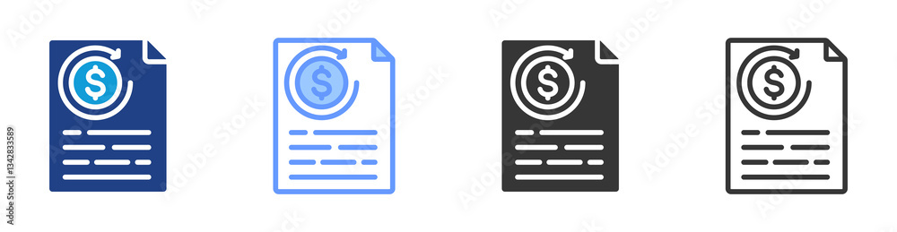 Poster roi icon set multiple style collection