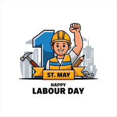 Happy Labour Day Illustration