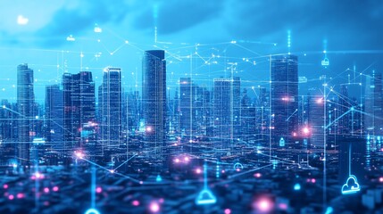 Futuristic Smart City Network: Seamless Connectivity and Digital Infrastructure