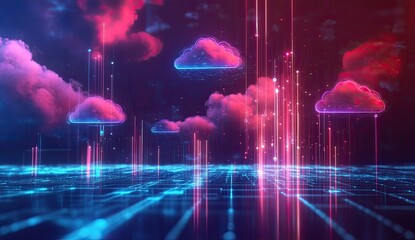 Futuristic cloud computing network landscape