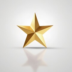 Obraz premium 3d gold star on white background