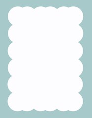 Empty pink blue yellow nude color orange green purple curl frame template