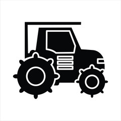 Flat Icon Farm Tractor Land Transportation